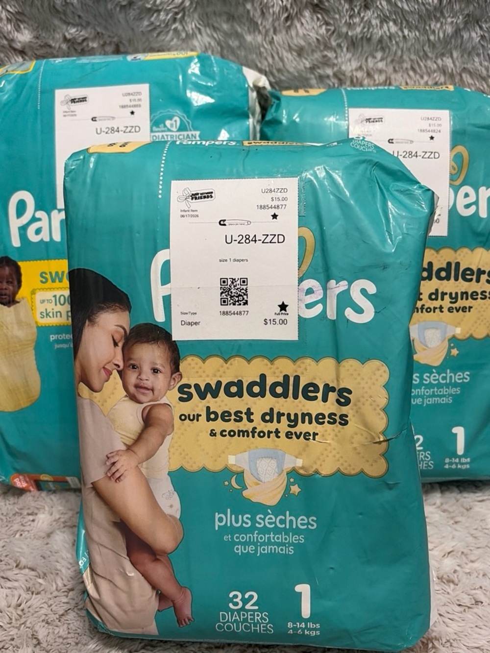 Pampers Swaddlers Baby Diapers Pack – Teal (Size 1)